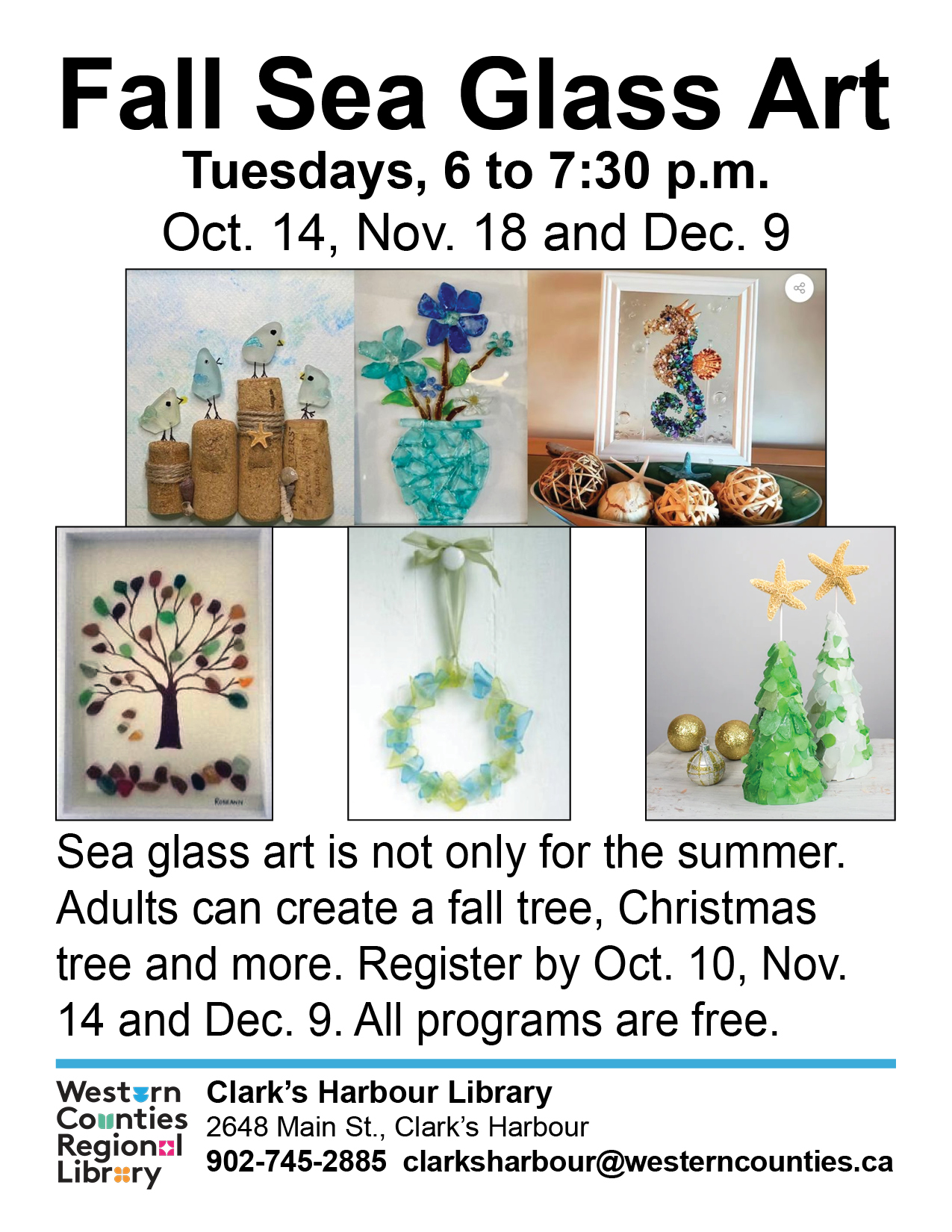 Fall/Winter Sea Glass Art