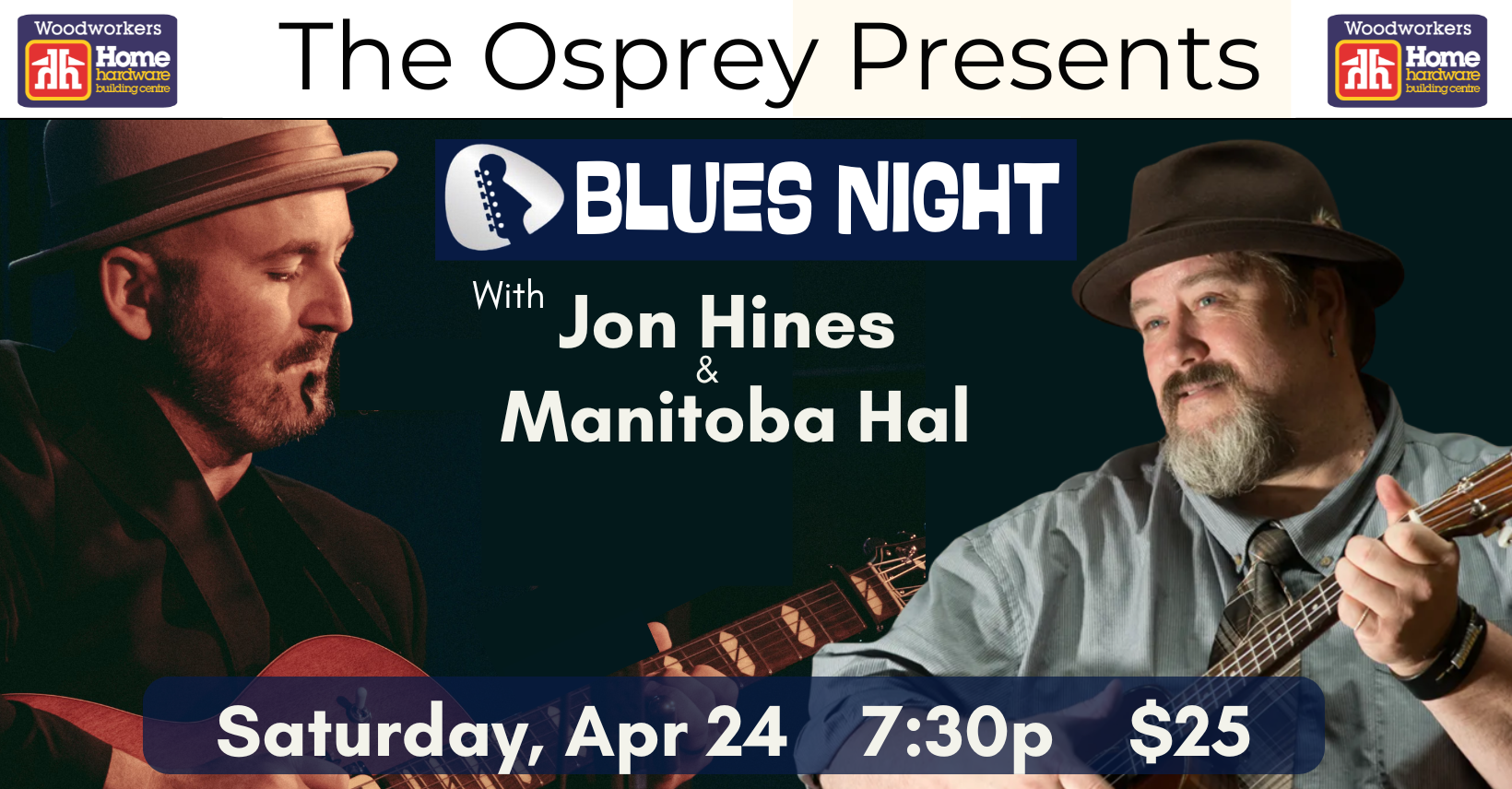 BLUES NIGHT with Jon Hines & Manitoba Hal