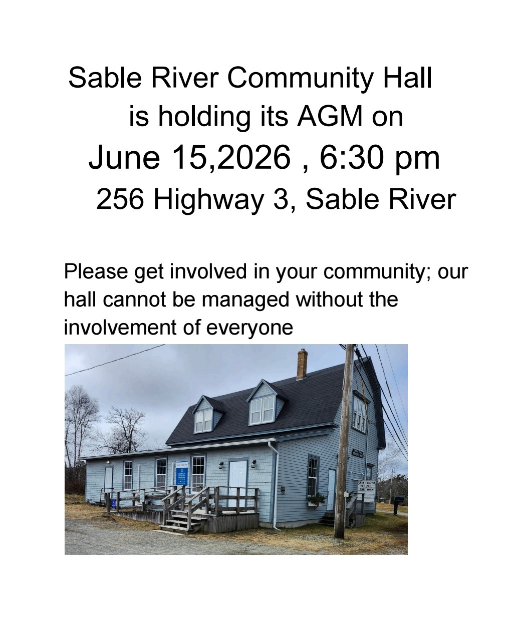 Sable River Community Hall AGM