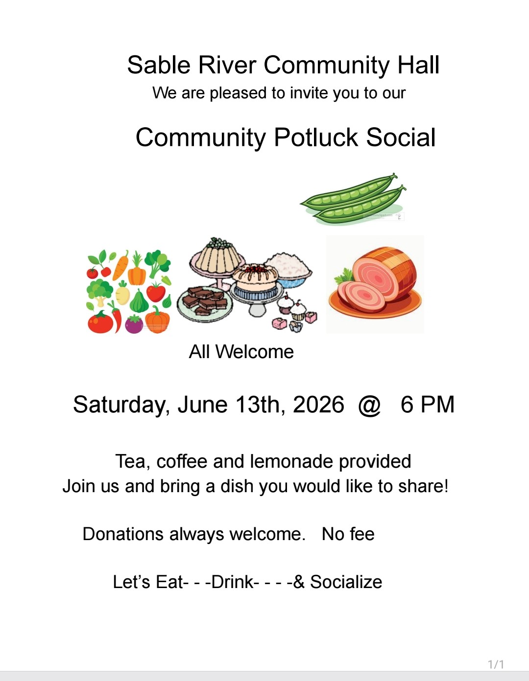 Community Potluck Social