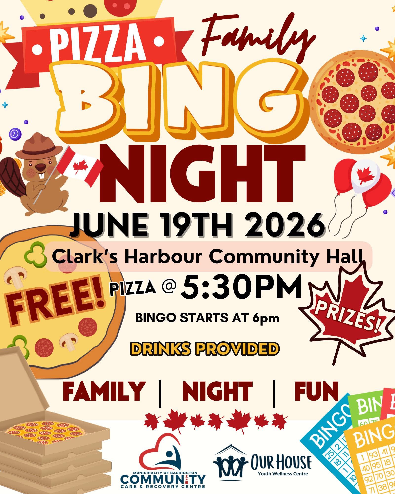 Family Pizza Bingo Night