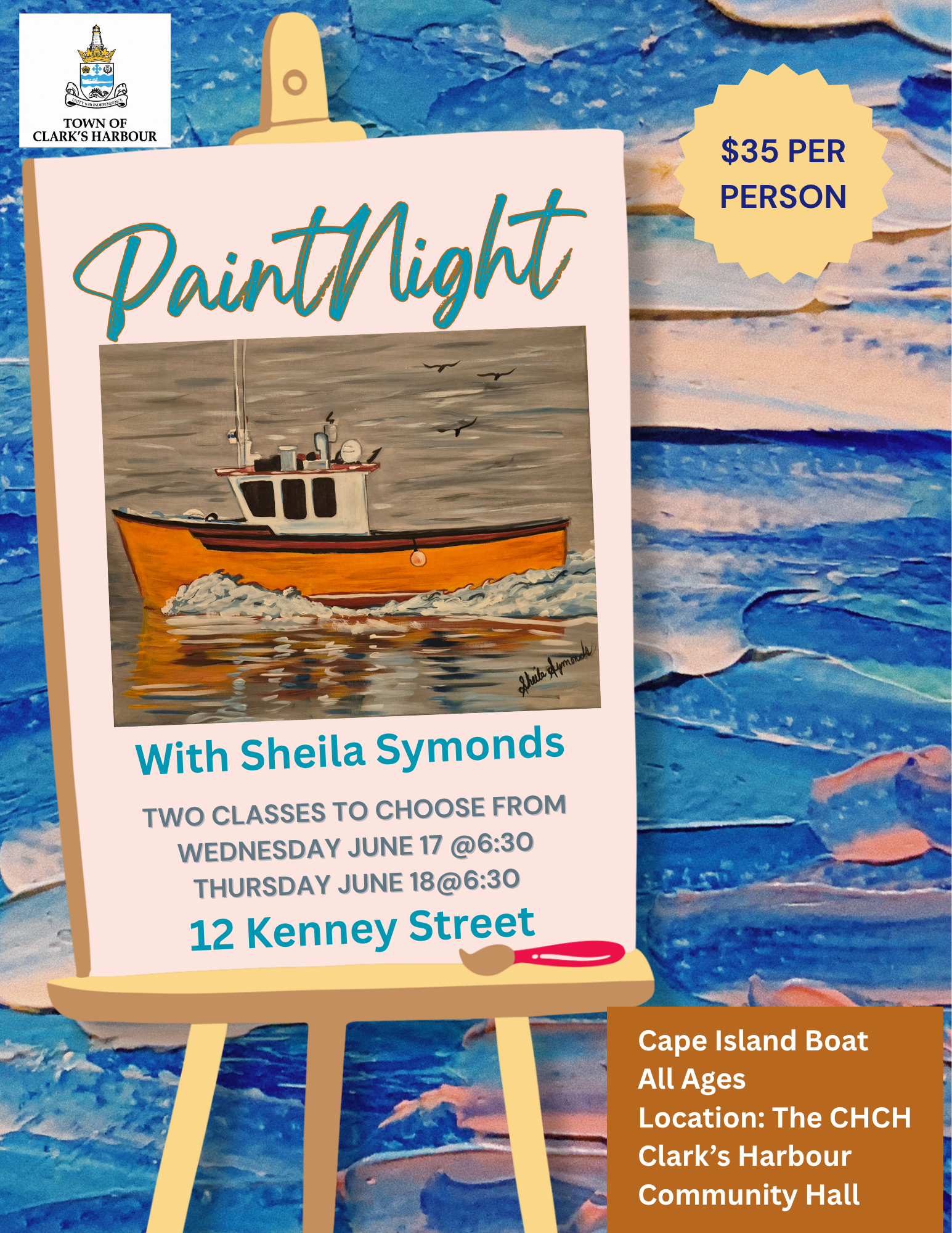 Cape Island Boat Paint Night