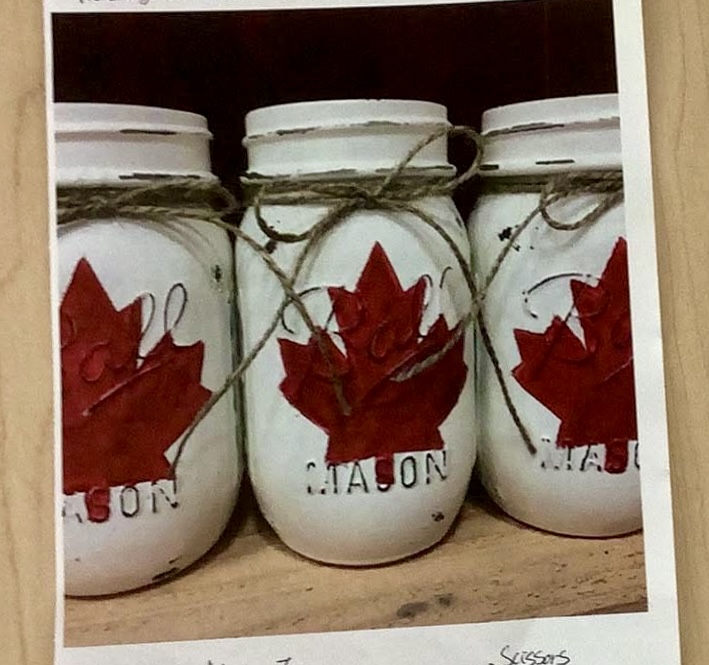 Canada Day Mason Jars